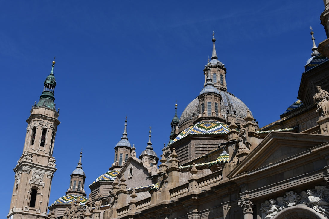 a large building with towers
